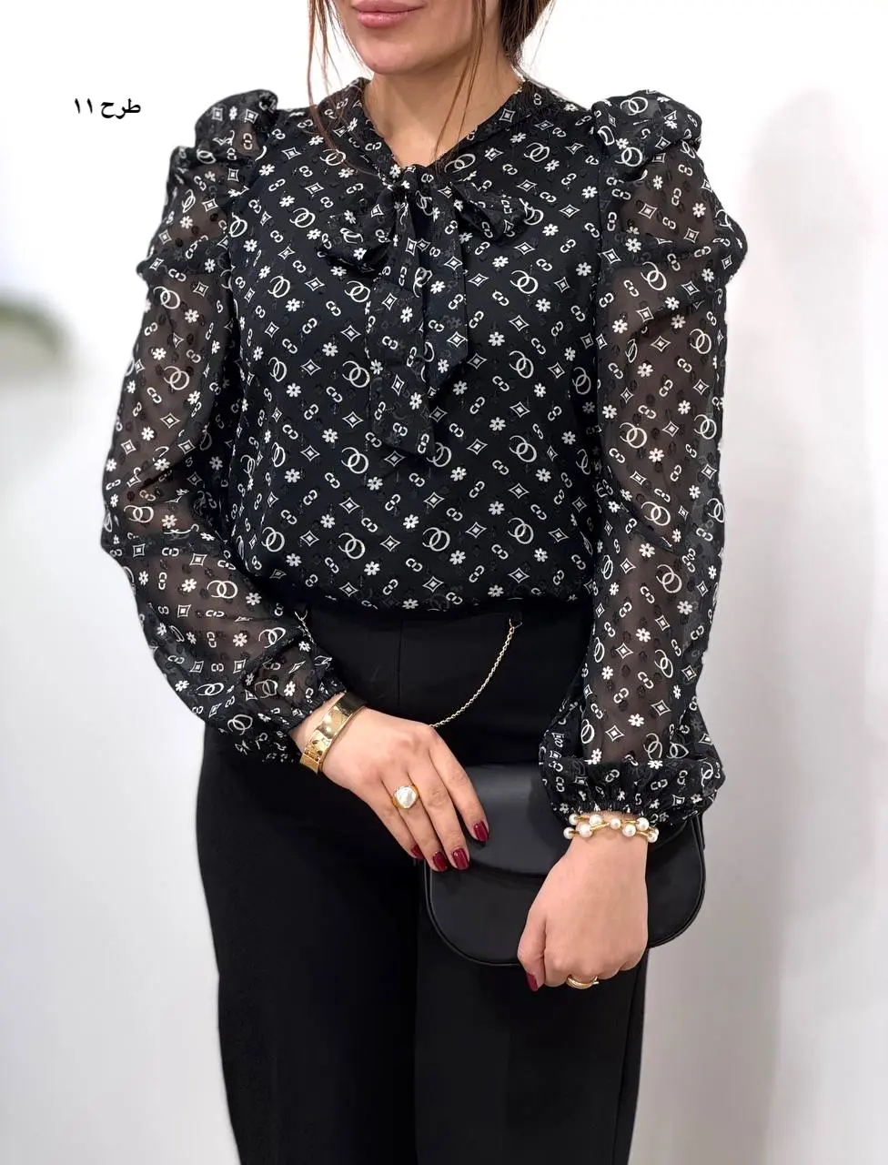 شومیز حریر مجلسی مهلا 4982